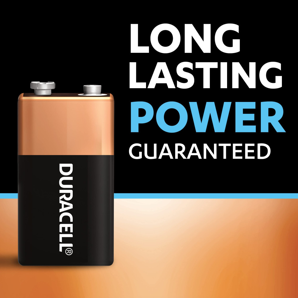 Duracell Plus 9V Alkaline Batteries (Pack of 10)