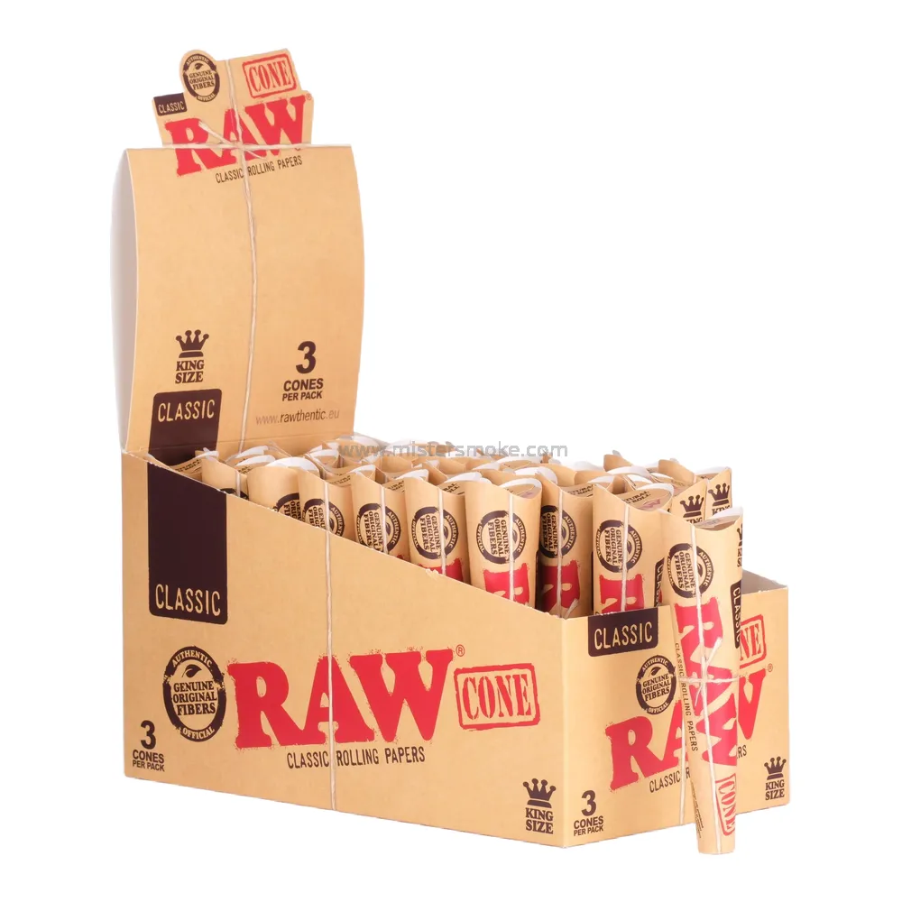 Raw Classic King Size Pre Rolled Cones (3 x 32 Pack)