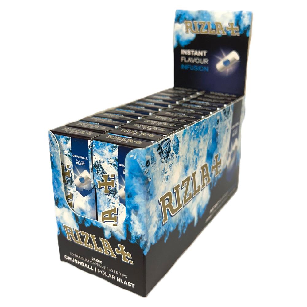 Rizla Polar Blast Crushball Extra Slim Capsule Filter Tips (Pack of 24)