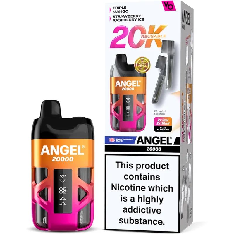 Angel 20,000 Puffs Kits Sunset Edition(Triple Mango & Strawberry Raspberry Ice)