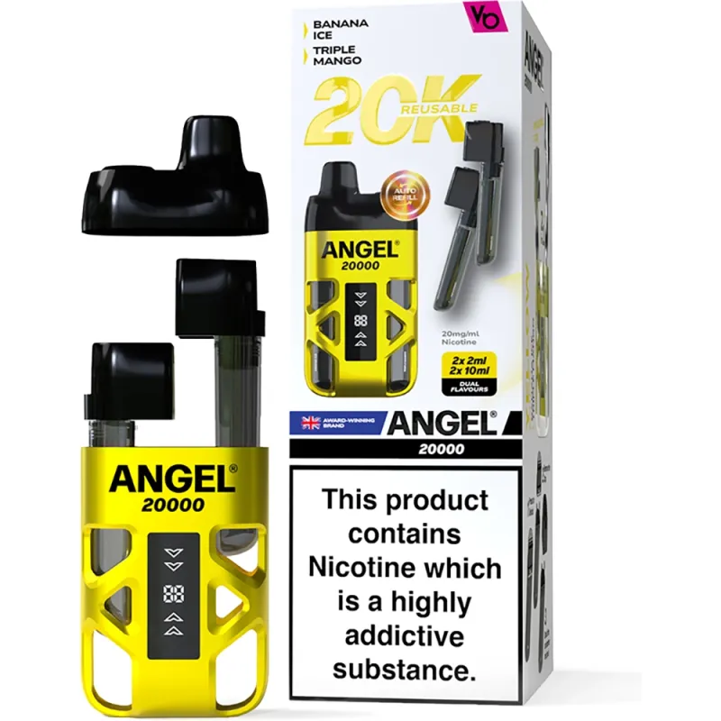 Angel 20,000 Puffs Kits Yellow Edition(Banana Ice & Triple Mango)