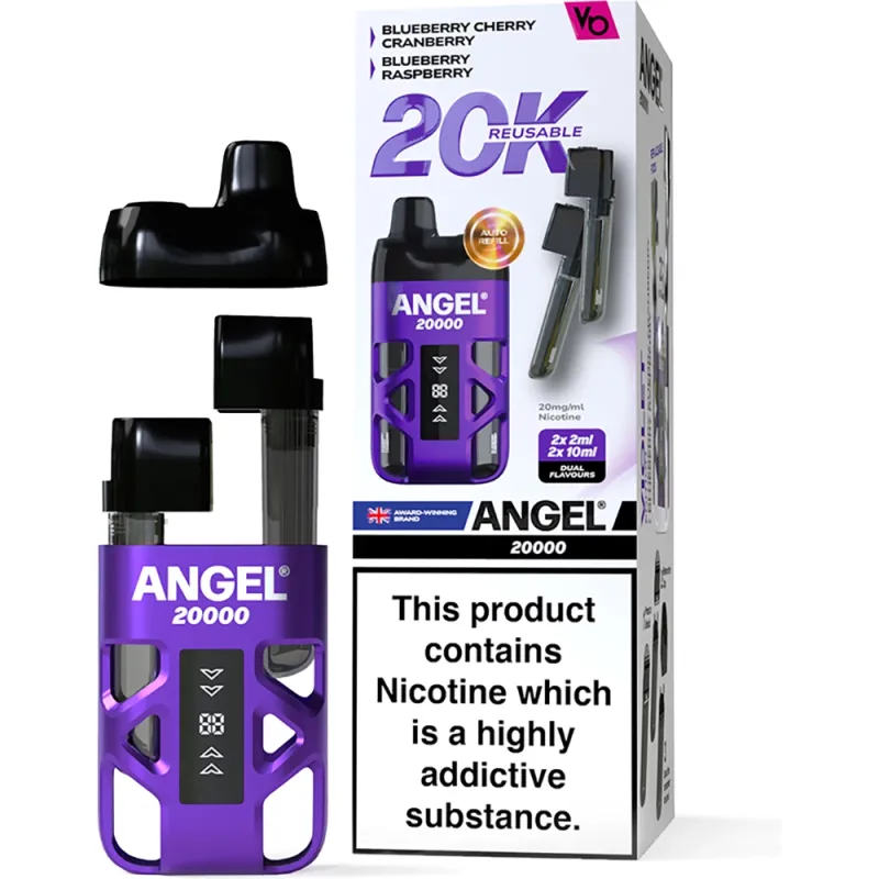 Angel 20,000 Puffs Kits Violet Edition(Blueberry Cherry Cranberry & Blueberry Raspberry)