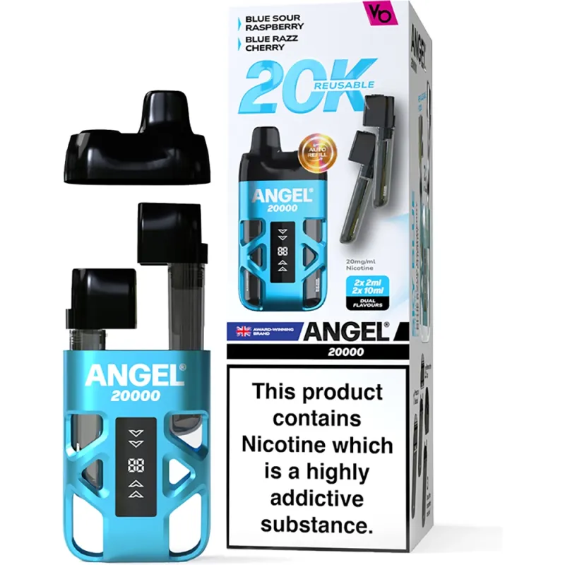Angel 20,000 Puffs Kits Sky Blue Edition(Blue Sour Raspberry & Blue Razz Cherry)