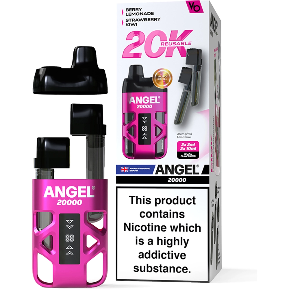 Angel 20,000 Puffs Kits Pink Edition(Berry Lemonade & Strawberry Kiwi)
