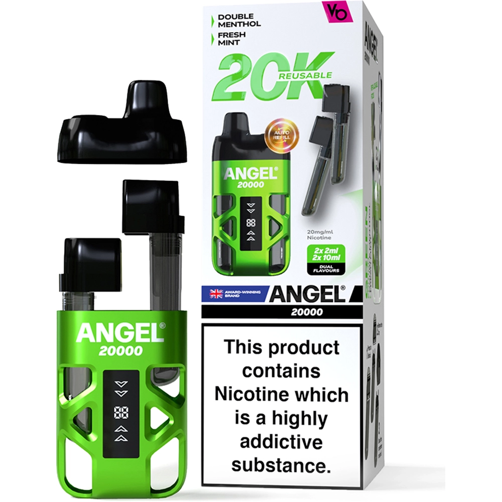 Angel 20,000 Puffs Kits Green Edition(Double Menthol & Frest Mint)