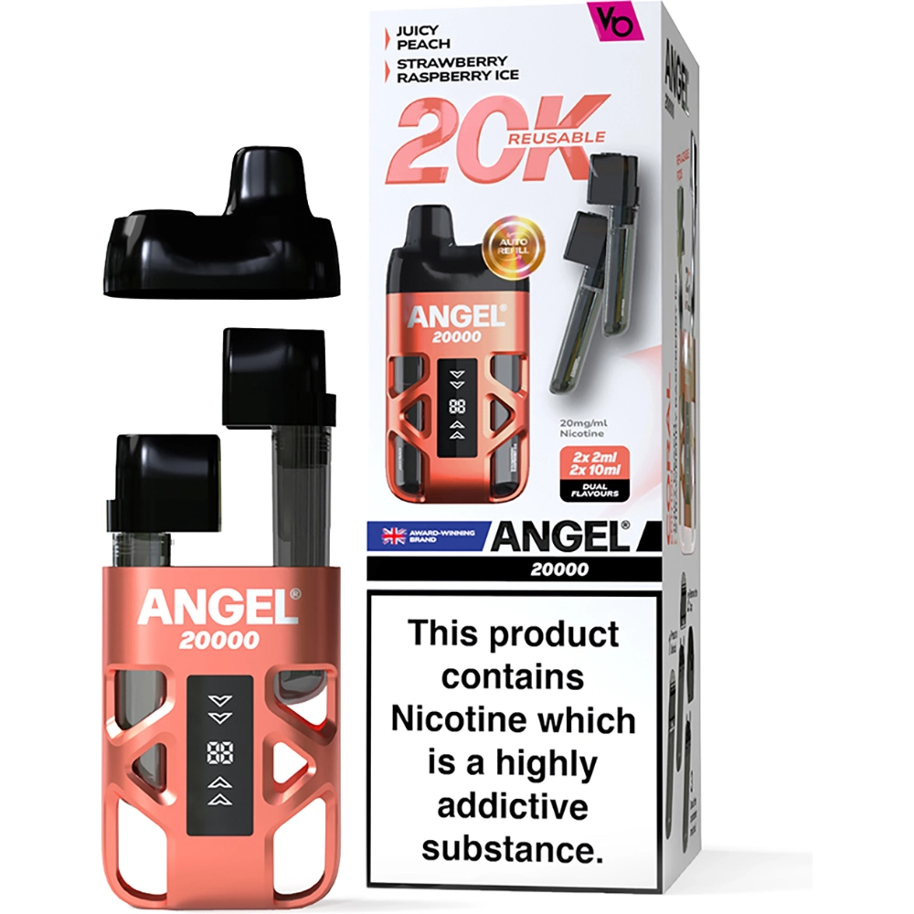 Angel 20,000 Puffs Kits Coral Edition(Juicy Peach & Strawberry Raspberry Ice)
