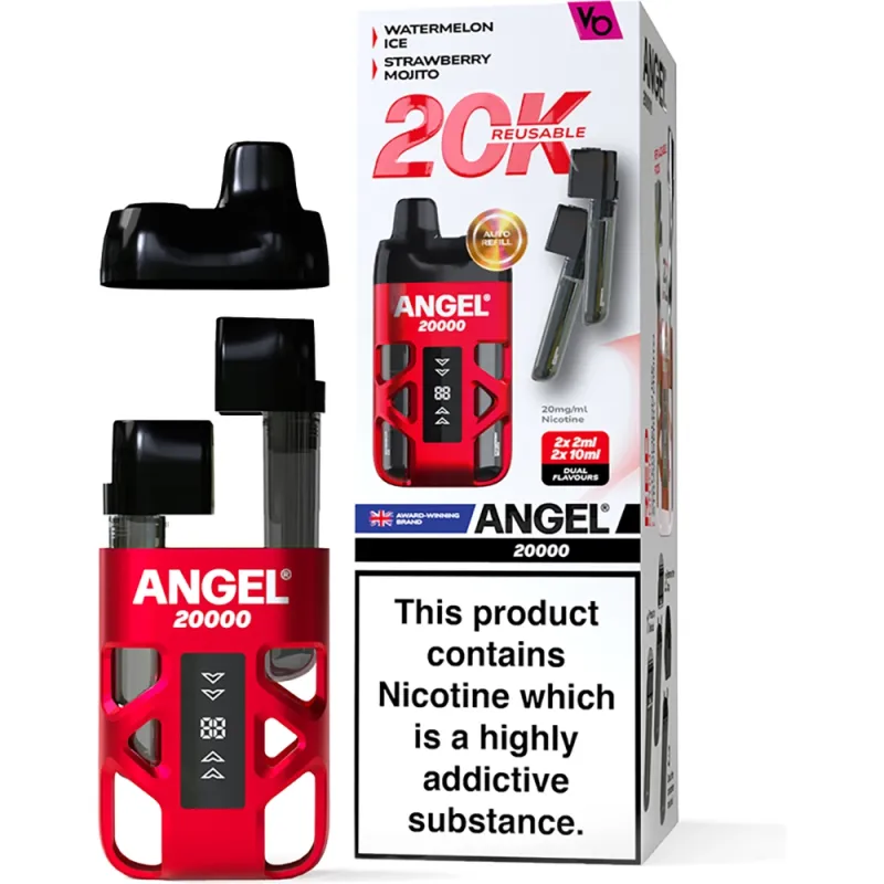 Angel 20,000 Puffs Kits Red Edition(Watermelon Ice & Strawberry Mojito)