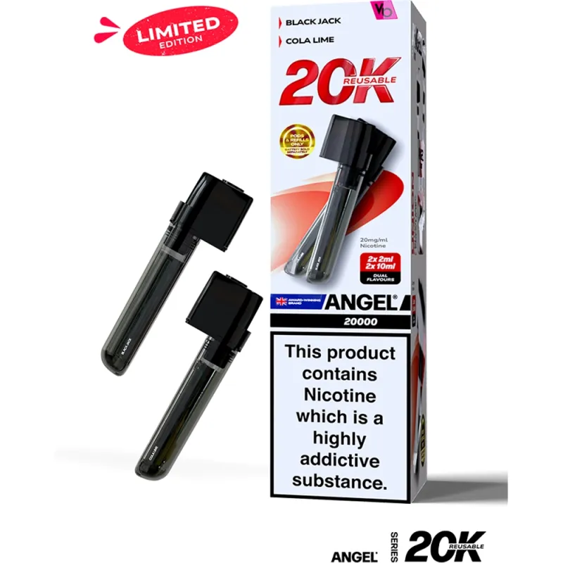 Angel 20,000 Puffs Prefilled Pods Union Edition(Black Jack & Cola Lime)