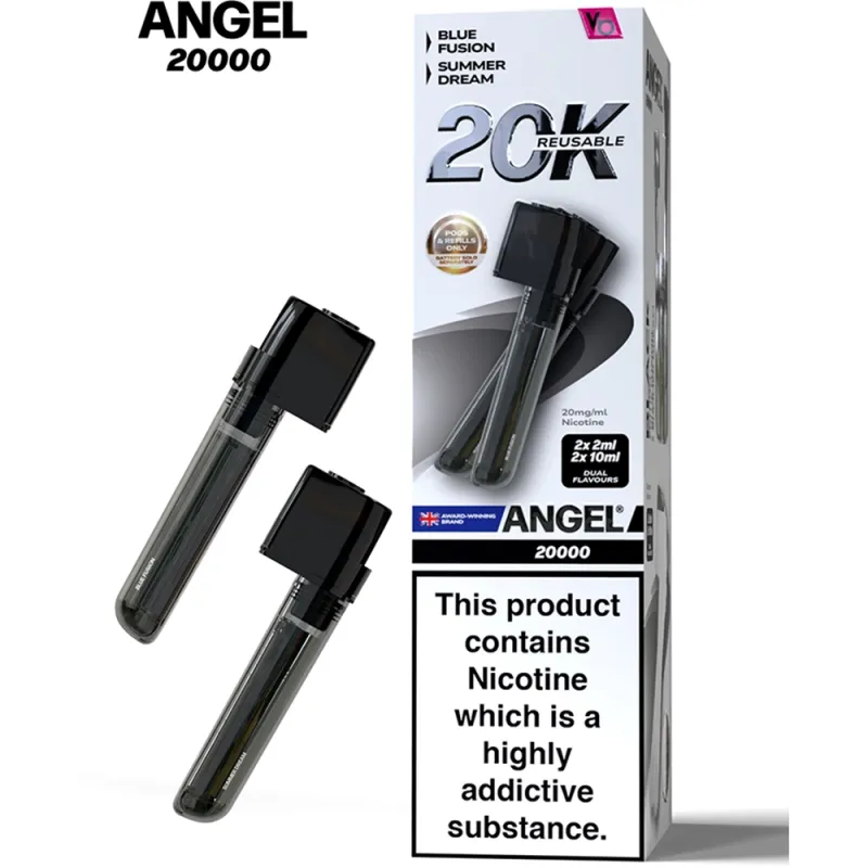Angel 20,000 Puffs Prefilled Pods Black Edition(Blue Fusion & Summer Dream)