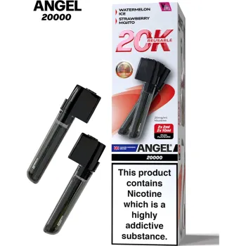 Angel 20,000 Puffs Prefilled Pods Red Edition(Watermelon Ice & Strawberry Mojito)