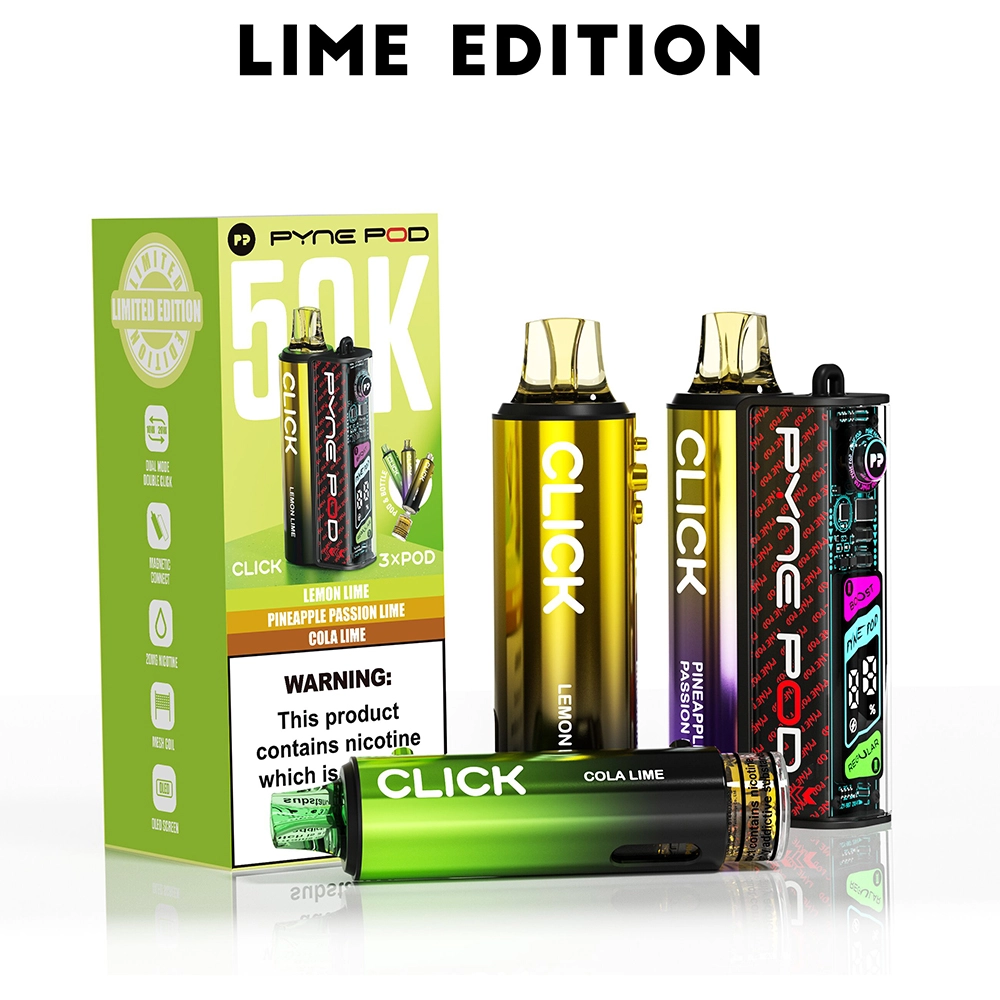 Pyne Pod 50,000 Puffs Kits Lime Edition(Lemon Lime & Pineapple Passion Lime & Cola Lime)