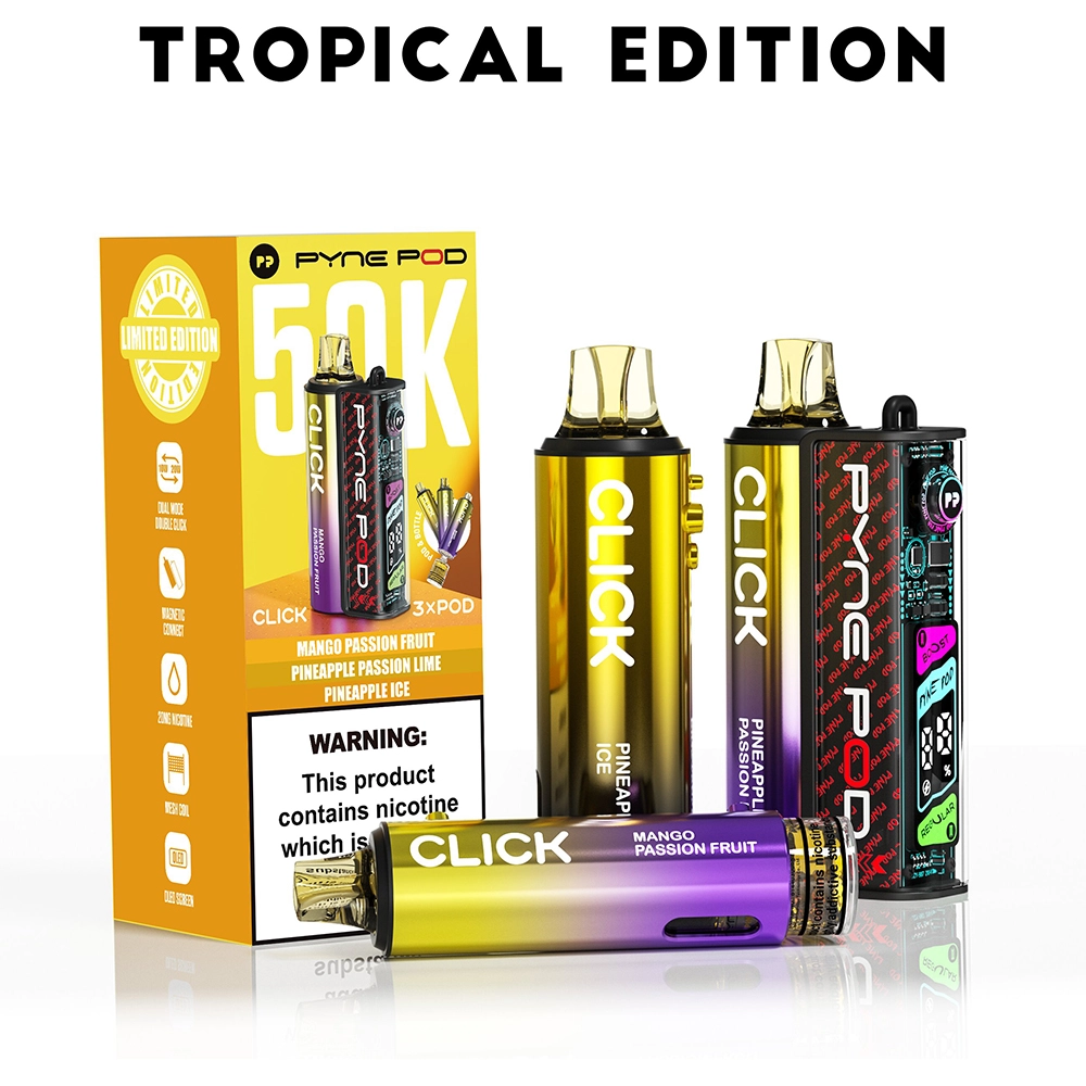 Pyne Pod 50,000 Puffs Kits Tropical Edition(Mango Passionfruit & Pineapple Passion Lime & Pineapple Ice)