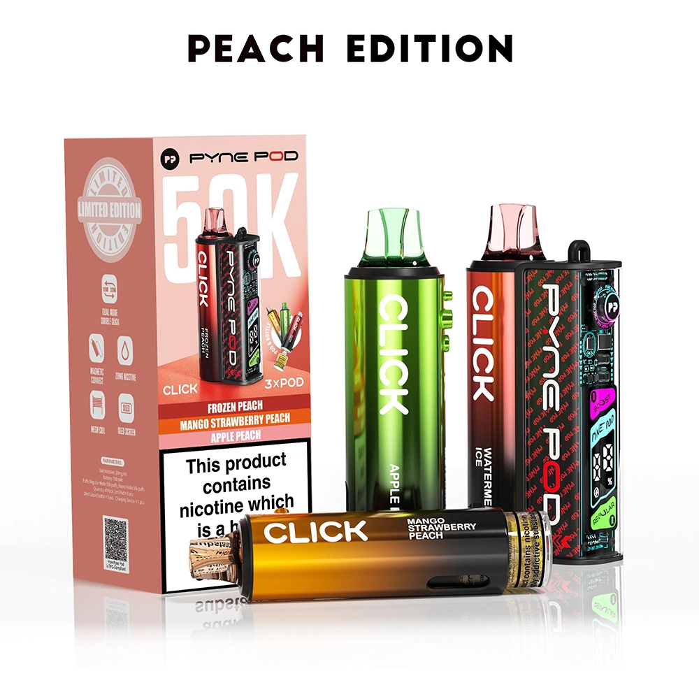Pyne Pod 50,000 Puffs Kits Peach Edition (Frozen Peach & Mango Strawberry Peach & 
Apple Peach)