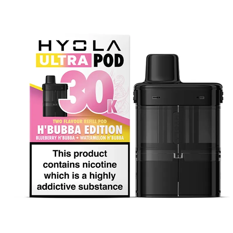 Hyola Ultra 30,000 Puffs Prefilled Pods H' Bubba Edition(Blueberry Kiwi & Watermelon H' Bubba)
