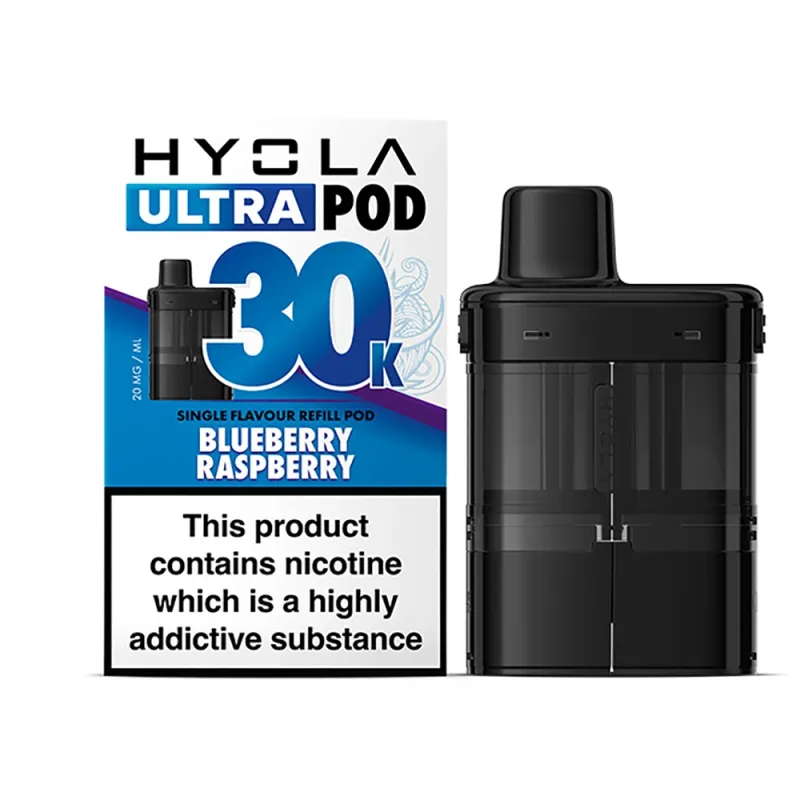 Hyola Ultra 30,000 Puffs Prefilled Pods Blueberry Raspberry