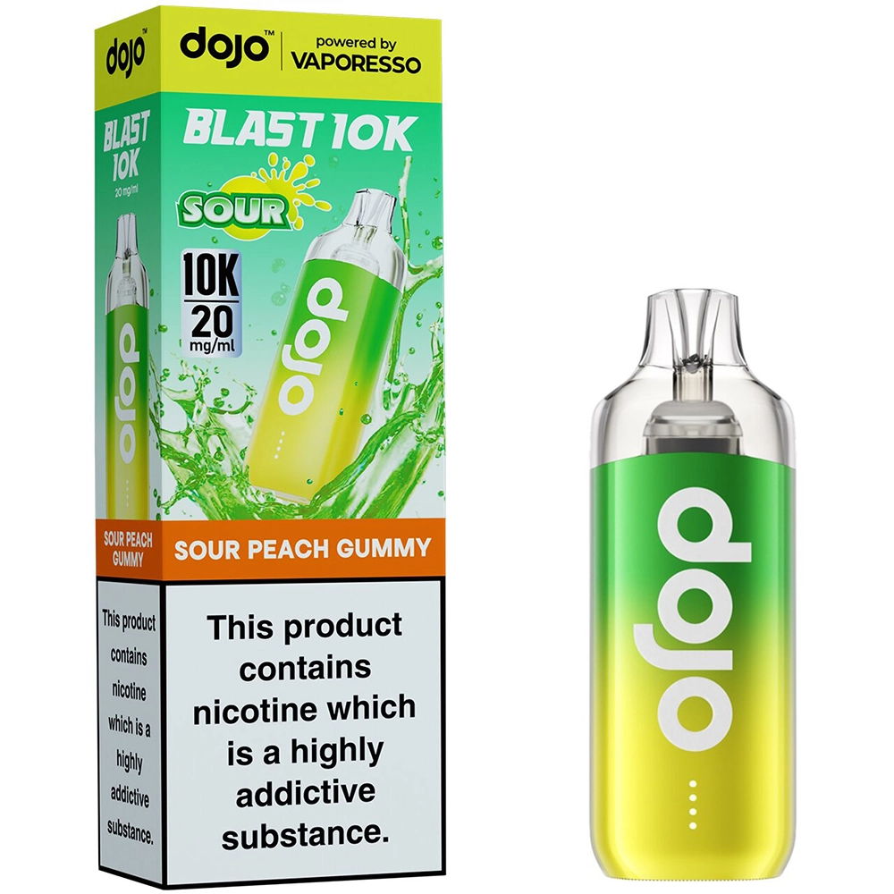 Dojo Blast 10,000 Puffs Kit Sour Peach Gummy 