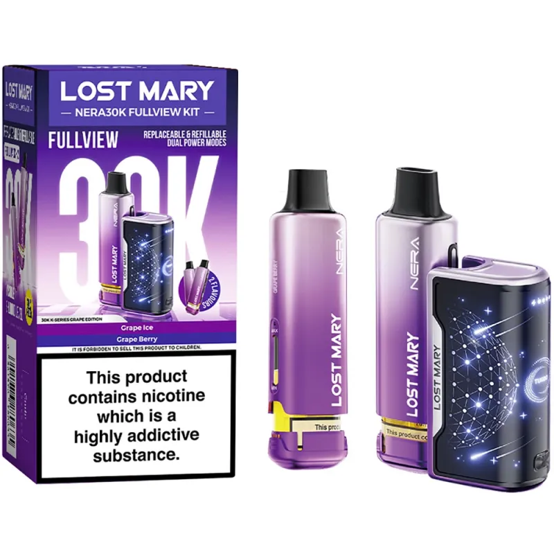 Lost Mary Nera 30,000 Puffs Kits Grape Edition(Grape Ice & Grape Berry)