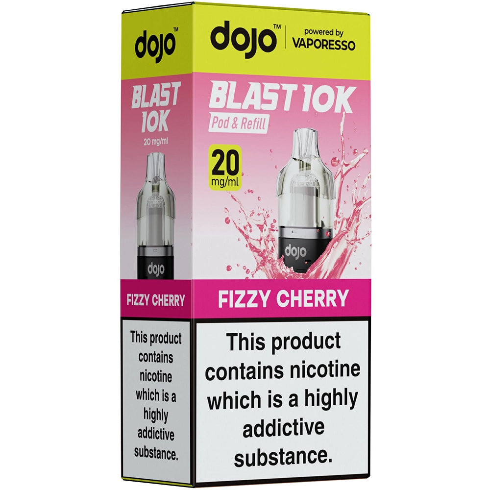 Dojo Blast 10,000 Puffs Prefilled  Pods Fizzy Cherry 