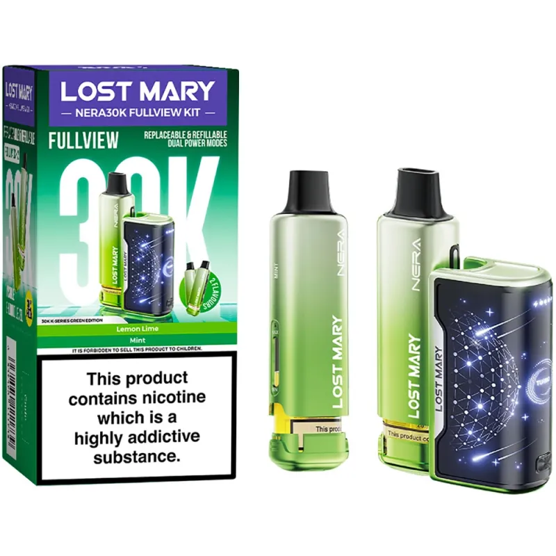 Lost Mary Nera 30,000 Puffs Kits Green Edition(Lemon Lime & Mint)