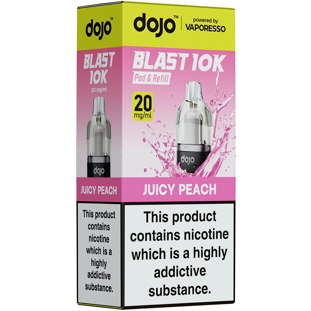 Dojo Blast 10,000 Puffs Prefilled  Pods Juicy Peach