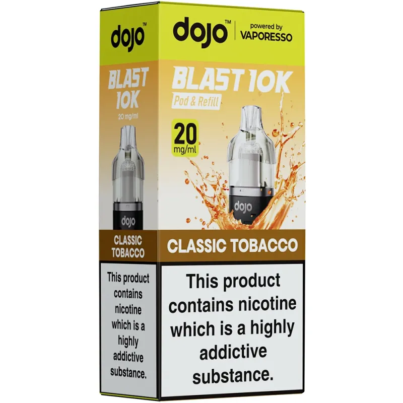 Dojo Blast 10,000 Puffs Prefilled Pods Classic Tobacco