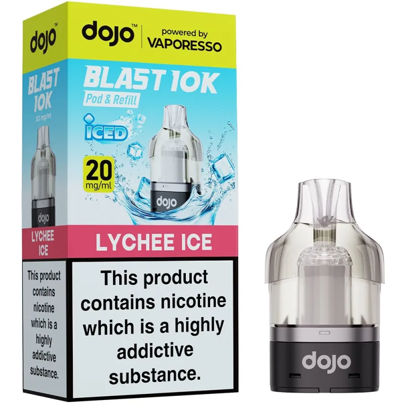 Dojo Blast 10,000 Puffs Prefilled Pods Lychee Ice