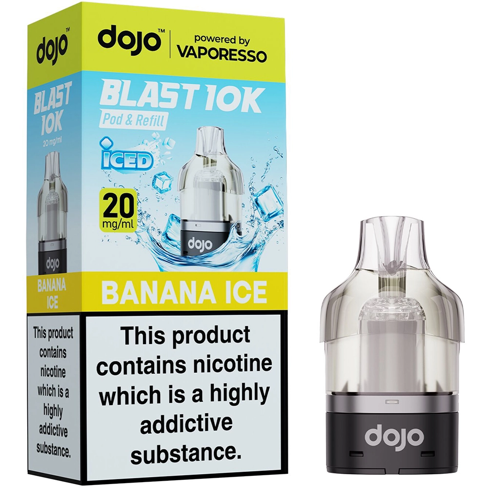 Dojo Blast 10,000 Puffs Prefilled Pods Banana Ice 