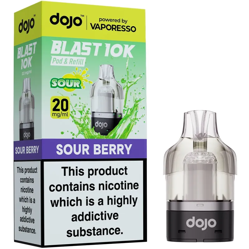 Dojo Blast 10,000 Puffs Prefilled Pods Sour Berry