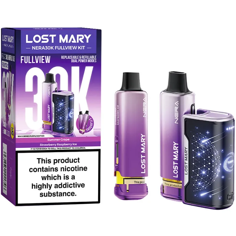 Lost Mary Nera 30,000 Puffs Kits Purple Edition(Summer Grape & Strawberry Raspberry Ice)