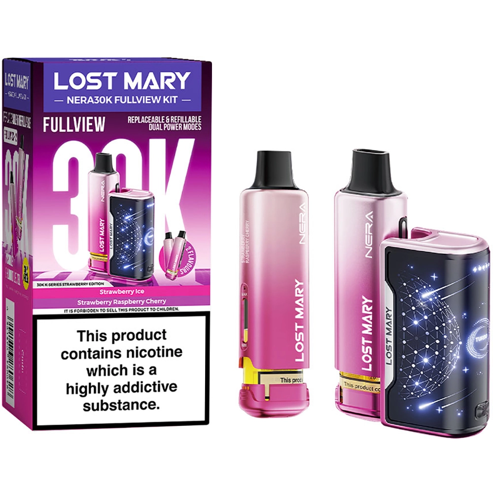 Lost Mary Nera 30,000 Puffs Kits Strawberry Edition(Strawberry Ice & Strawberry Raspberry 
Cherry Ice)