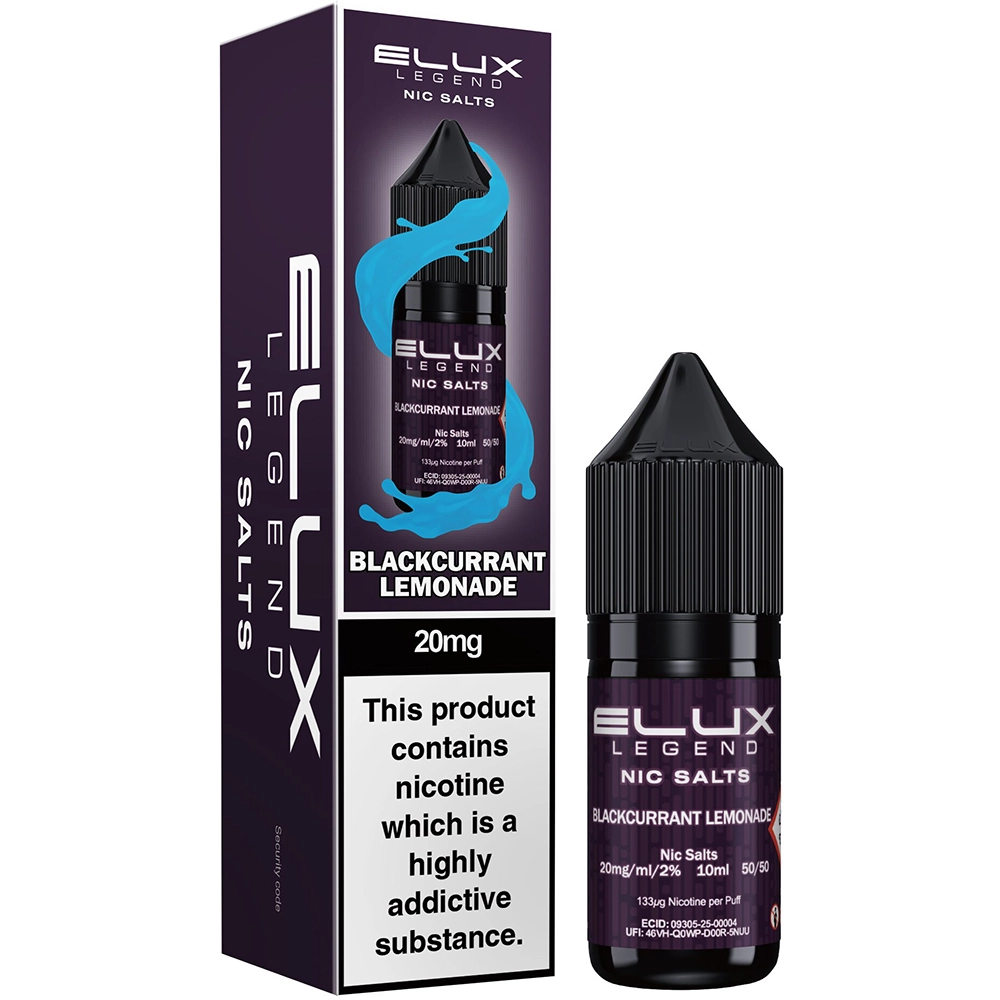Elux Legend Nic Salt 10mg Blackcurrant Lemonade 

