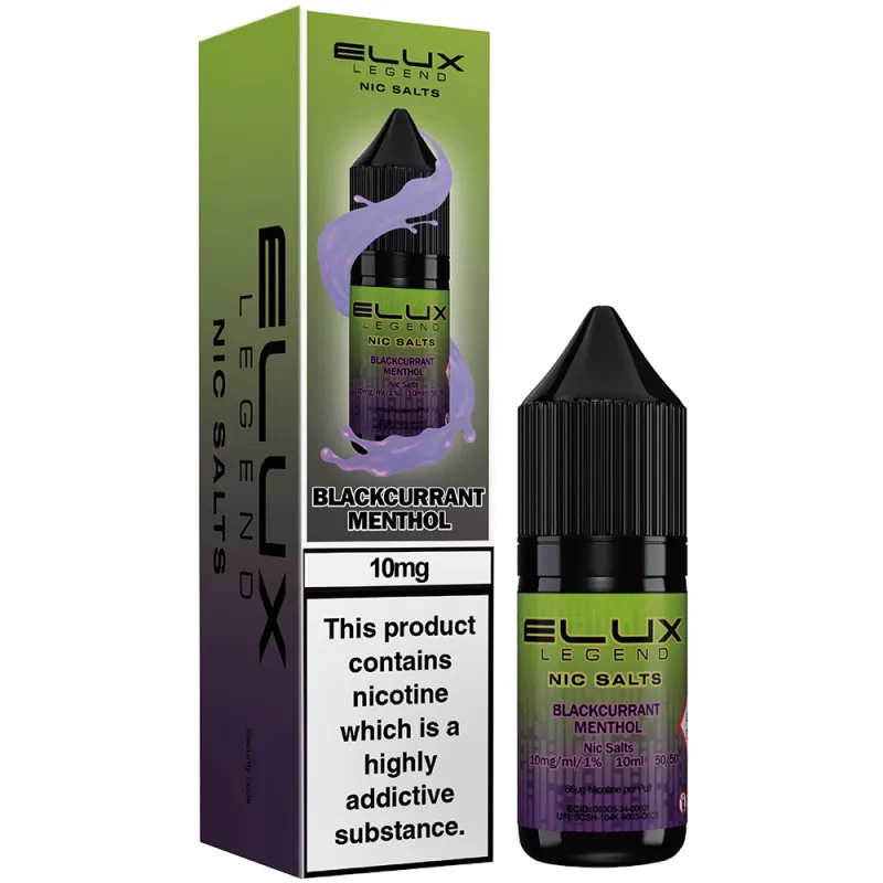 Elux Legend Nic Salt 10mg Blackcurrant Menthol
