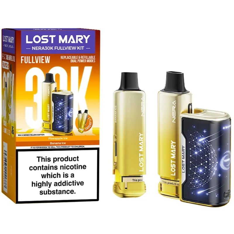 Lost Mary Nera 30,000 Puffs Kits Yellow Edition(Pineapple Ice & Banana Ice)