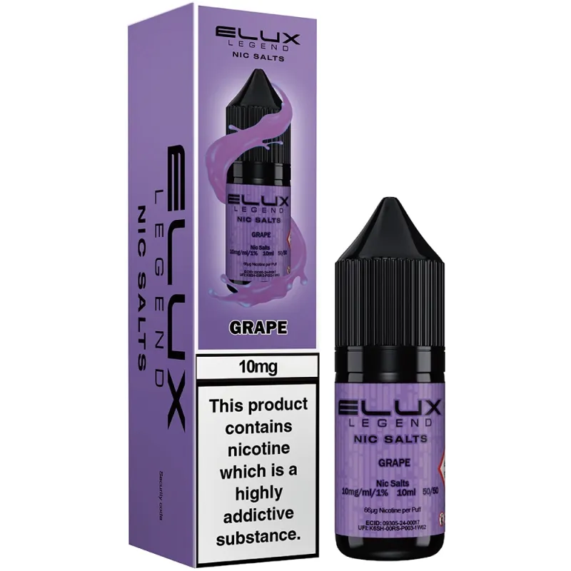 Elux Legend Nic Salt 10mg Grape
