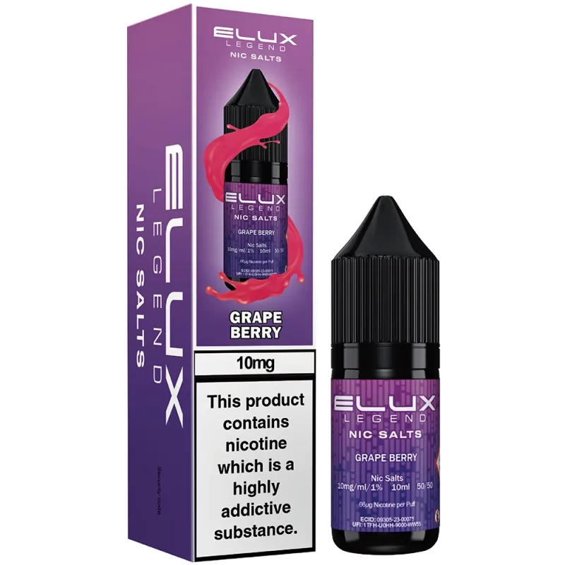 Elux Legend Nic Salt 10mg Grape Berry
