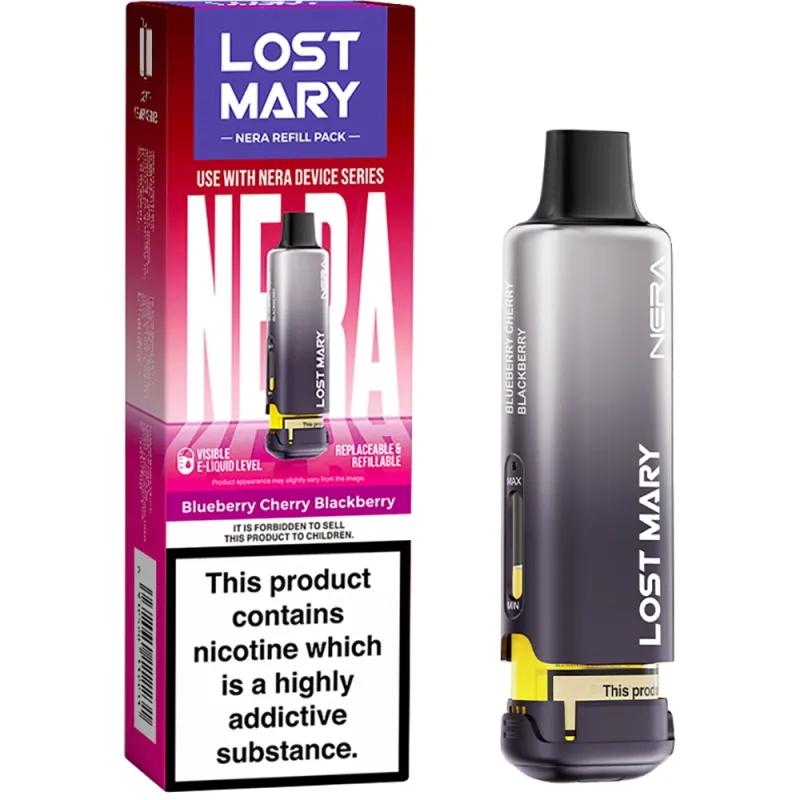 Lost Mary Nera 15,000 Puffs Prefilled Pods Blueberry Cherry Blackberry