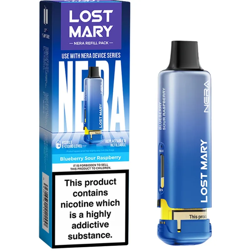 Lost Mary Nera 15,000 Puffs Prefilled Pods Blueberry Sour Raspberry