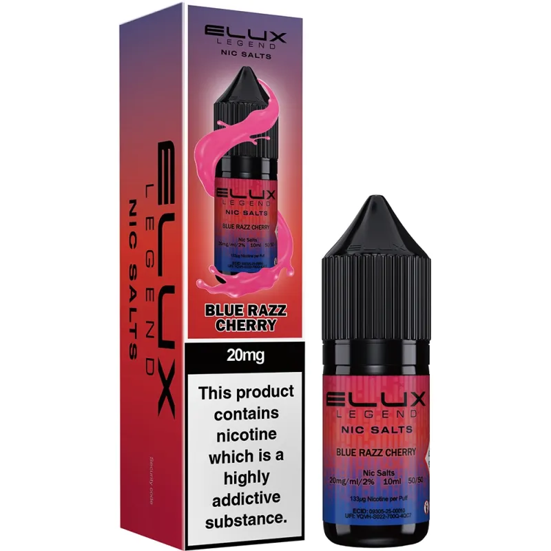 Elux Legend Nic Salt 20mg Blue Razz Cherry
