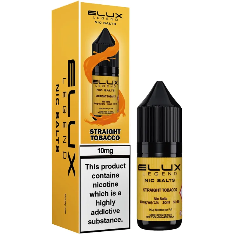 Elux Legend Nic Salt 20mg Straight Tobacco
