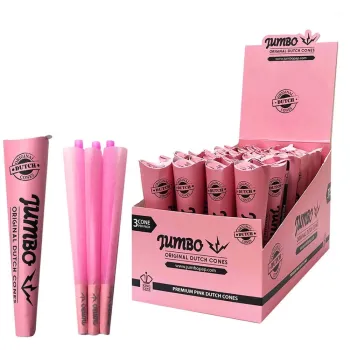 Jumbo King Size Premium Pink Dutch Pre Rolled Cones (3 x 32 Pack)