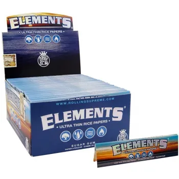 Elements King Size Slim Ultra Thin Rice Rolling Papers (50 Booklets)