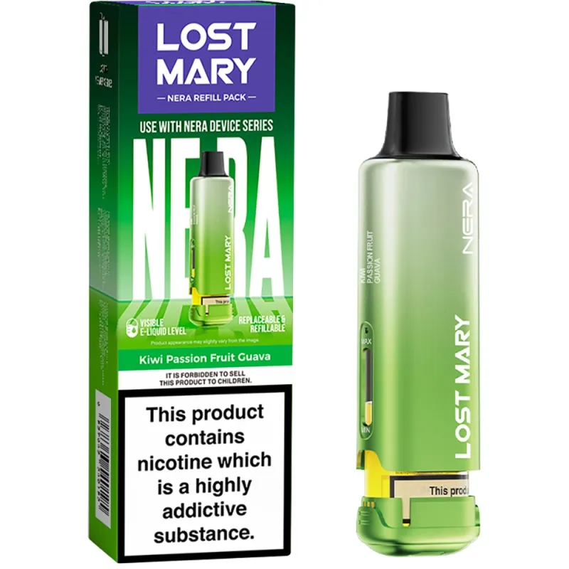 Lost Mary Nera 15,000 Puffs Prefilled Pods Kiwi Passionfruit Guava