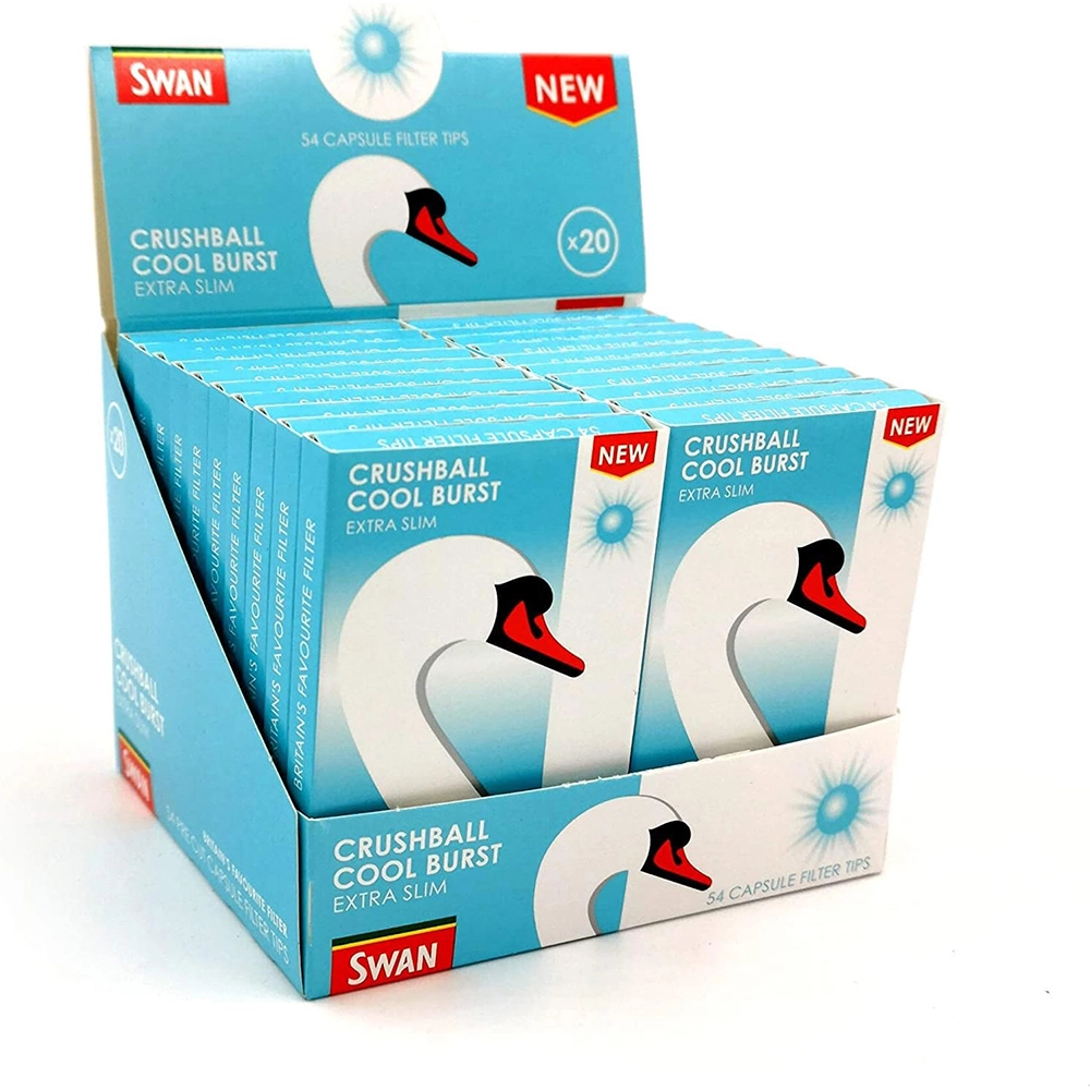 Swan Crushball Cool Burst Extra Slim Capsule Filter Tips (Pack of 20)