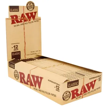 Raw Classic 30cm Natural Unrefined Rolling Paper (Pack of 20)