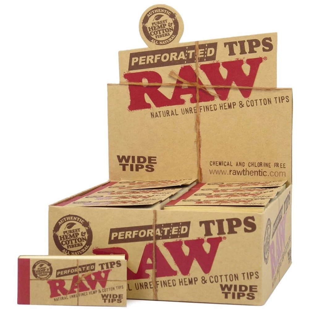 Raw Authentic Perforated Wide Tips (Pack of 50)