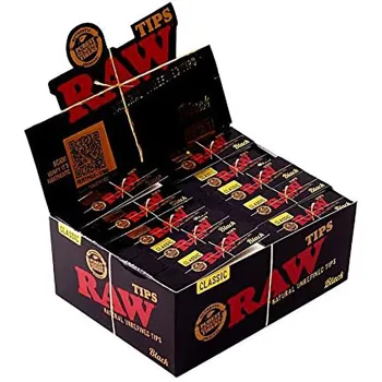Raw Black Authentic Soft Tips (Pack of 50)