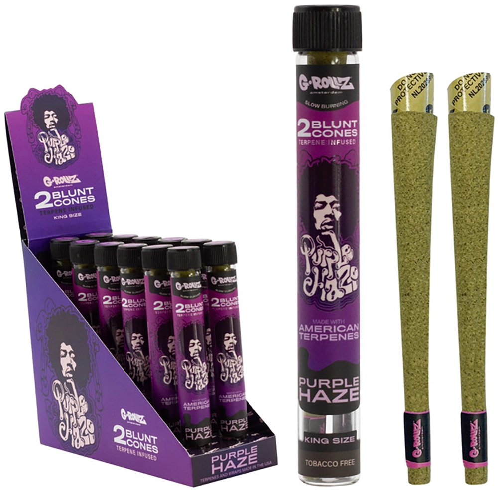 G-Rollz King Size 2 Blunt Cones Purple Haze (Pack of 12)
