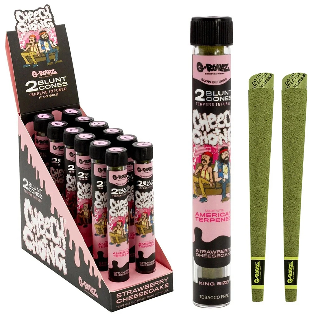 G-Rollz King Size 2 Blunt Cones Strawberry Cheesecake (Pack of 12)