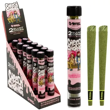 G-Rollz King Size 2 Blunt Cones Strawberry Cheesecake (Pack of 12)