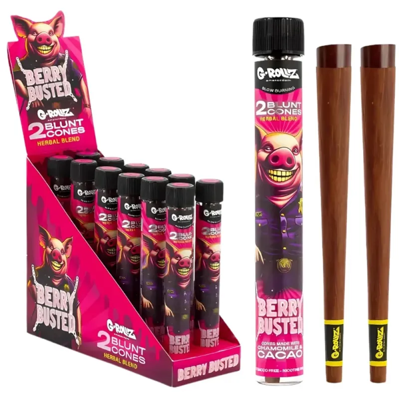 G-Rollz King Size 2 Blunt Cones Berry Busted (Pack of 12)